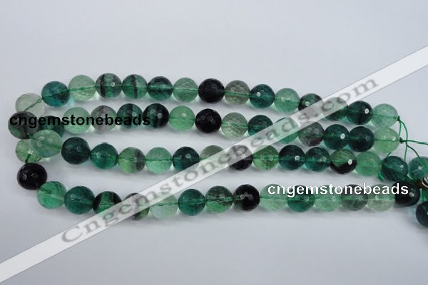 CFL65 15.5 inches 14mm faceted round A grade natural fluorite beads