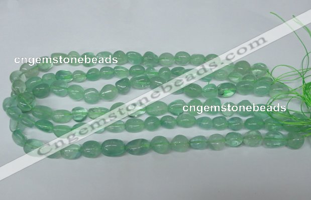 CFL655 15.5 inches 8*10mm - 9*13mm nuggets green fluorite beads