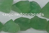 CFL658 15.5 inches 12*18mm - 15*25mm nuggets matte green fluorite beads