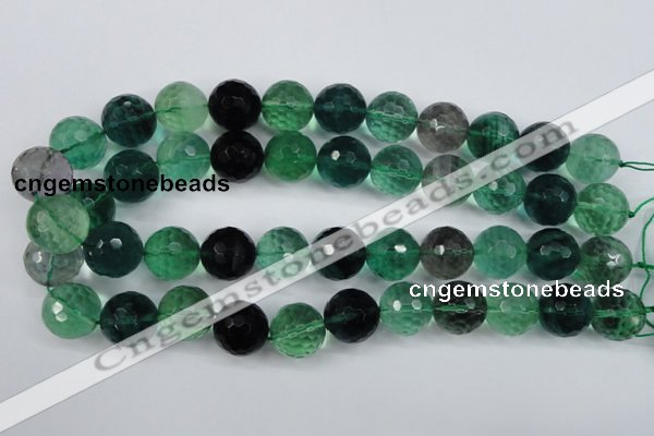 CFL67 15.5 inches 18mm faceted round A grade natural fluorite beads