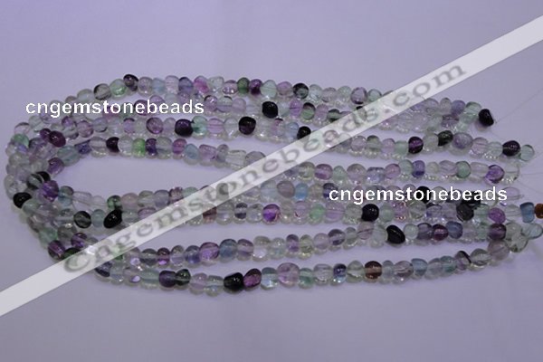 CFL721 15.5 inches 7*8mm nuggets natural fluorite beads wholesale