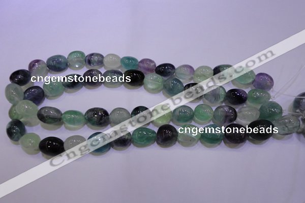 CFL722 15.5 inches 13*16mm nuggets natural fluorite beads wholesale