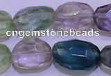 CFL728 15.5 inches 16*22mm faceted nuggets natural fluorite beads