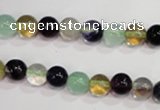 CFL751 15.5 inches 6mm round rainbow fluorite gemstone beads