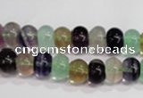 CFL761 15.5 inches 5*8mm rondelle rainbow fluorite gemstone beads