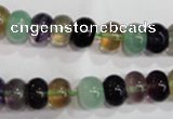 CFL762 15.5 inches 6*10mm rondelle rainbow fluorite gemstone beads