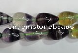 CFL766 15.5 inches 10*16mm teardrop rainbow fluorite gemstone beads