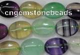 CFL778 15.5 inches 15*20mm oval rainbow fluorite gemstone beads