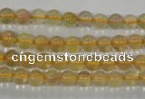 CFL800 15.5 inches 4mm round yellow fluorite gemstone beads