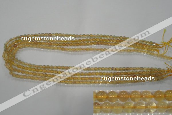 CFL800 15.5 inches 4mm round yellow fluorite gemstone beads