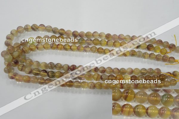 CFL802 15.5 inches 8mm round yellow fluorite gemstone beads