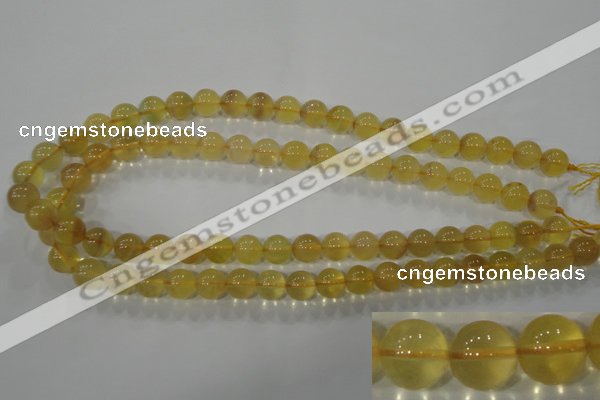 CFL803 15.5 inches 10mm round yellow fluorite gemstone beads