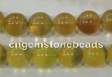 CFL804 15.5 inches 12mm round yellow fluorite gemstone beads