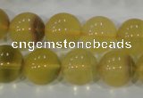 CFL805 15.5 inches 14mm round yellow fluorite gemstone beads