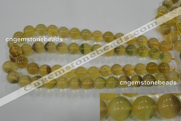 CFL805 15.5 inches 14mm round yellow fluorite gemstone beads