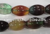 CFL814 15.5 inches 12*18mm rice rainbow fluorite gemstone beads