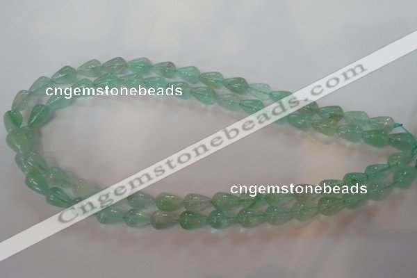 CFL860 15.5 inches 8*12mm teardrop green fluorite gemstone beads