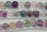 CFL902 15.5 inches 6mm round rainbow fluorite gemstone beads