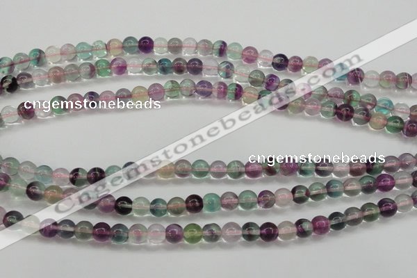 CFL902 15.5 inches 6mm round rainbow fluorite gemstone beads