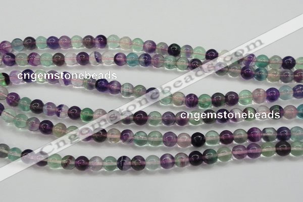 CFL903 15.5 inches 7mm round rainbow fluorite gemstone beads