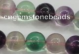 CFL905 15.5 inches 10mm round rainbow fluorite gemstone beads