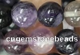 CFL913 15.5 inches 10mm round purple fluorite beads wholesale