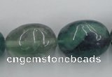 CFL955 15.5 inches 20*26mm nuggets natural fluorite beads wholesale