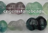 CFL958 15.5 inches 16*22mm peanut-shaped natural fluorite beads