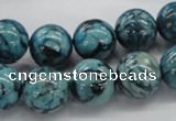 CFS105 15.5 inches 14mm round blue feldspar gemstone beads