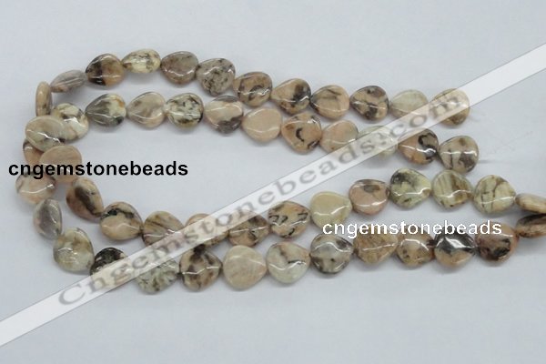 CFS11 15.5 inches 16*16mm heart natural feldspar gemstone beads