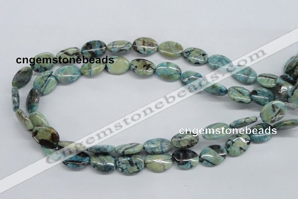 CFS111 15.5 inches 13*18mm oval blue feldspar gemstone beads