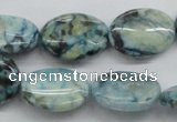 CFS112 15.5 inches 15*20mm oval blue feldspar gemstone beads