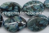 CFS113 15.5 inches 18*25mm oval blue feldspar gemstone beads