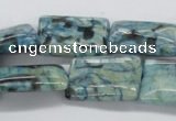 CFS116 15.5 inches 18*25mm rectangle blue feldspar gemstone beads