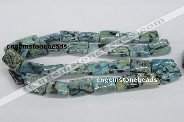 CFS116 15.5 inches 18*25mm rectangle blue feldspar gemstone beads