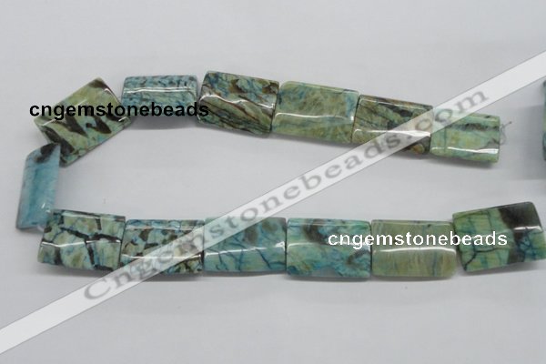 CFS117 15.5 inches 20*30mm rectangle blue feldspar gemstone beads