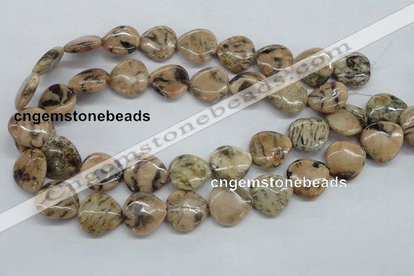 CFS12 15.5 inches 20*20mm heart natural feldspar gemstone beads