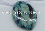 CFS120 35*50mm top-drilled marquise blue feldspar gemstone beads