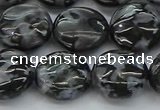 CFS313 15.5 inches 15mm flat round feldspar gemstone beads