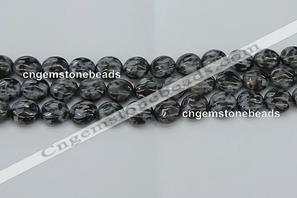 CFS313 15.5 inches 15mm flat round feldspar gemstone beads