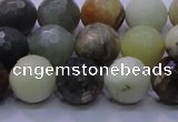 CFW05 15.5 inches 12mm faceted round flower jade beads wholesale