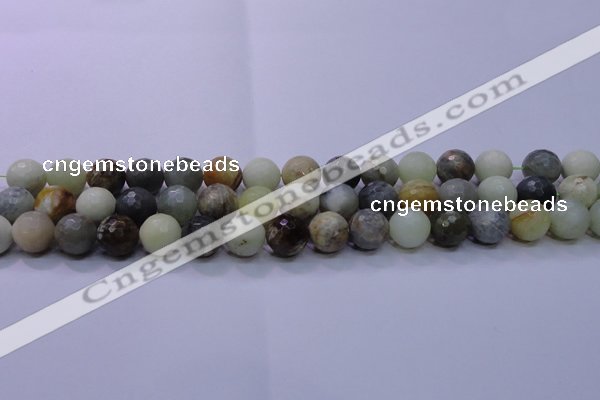 CFW05 15.5 inches 12mm faceted round flower jade beads wholesale