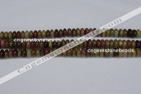 CFW110 15.5 inches 6*12mm rondelle flower jade gemstone beads