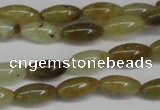 CFW115 15.5 inches 6*13mm rice flower jade gemstone beads