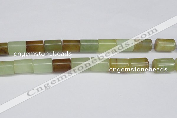 CFW119 15.5 inches 15*20mm tube flower jade gemstone beads