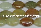 CFW136 15.5 inches 13*18mm marquise flower jade gemstone beads