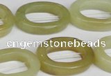 CFW169 15.5 inches 18*25mm oval flower jade gemstone beads