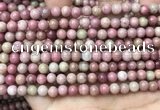 CFW45 15.5 inches 6mm round pink wooden jasper beads wholesale