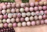 CFW47 15.5 inches 10mm round pink wooden jasper beads wholesale