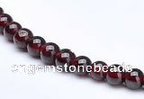 CGA05 15.5 inch 5mm round natural garnet gemstone bead Wholesale